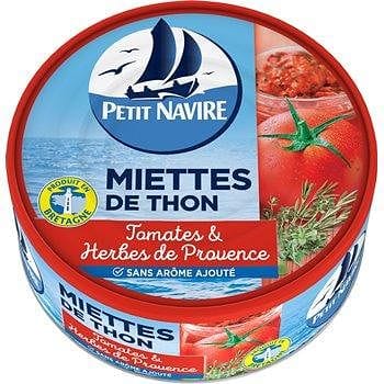 Petit Navire Thon miettes Tomate Herbes de Provence 160g