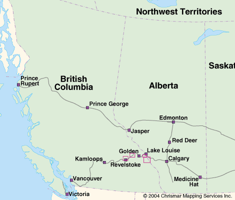 Map Locator Guide - British Columbia & Alberta