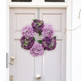 Artificial 18" Magenta & Pink Hydrangea Wreath - Handcrafted, UV Resistant, All-Season, Indoor/Outdoor Decor, Perfect for Home, Wedding, Event  ArtificialFlowers   