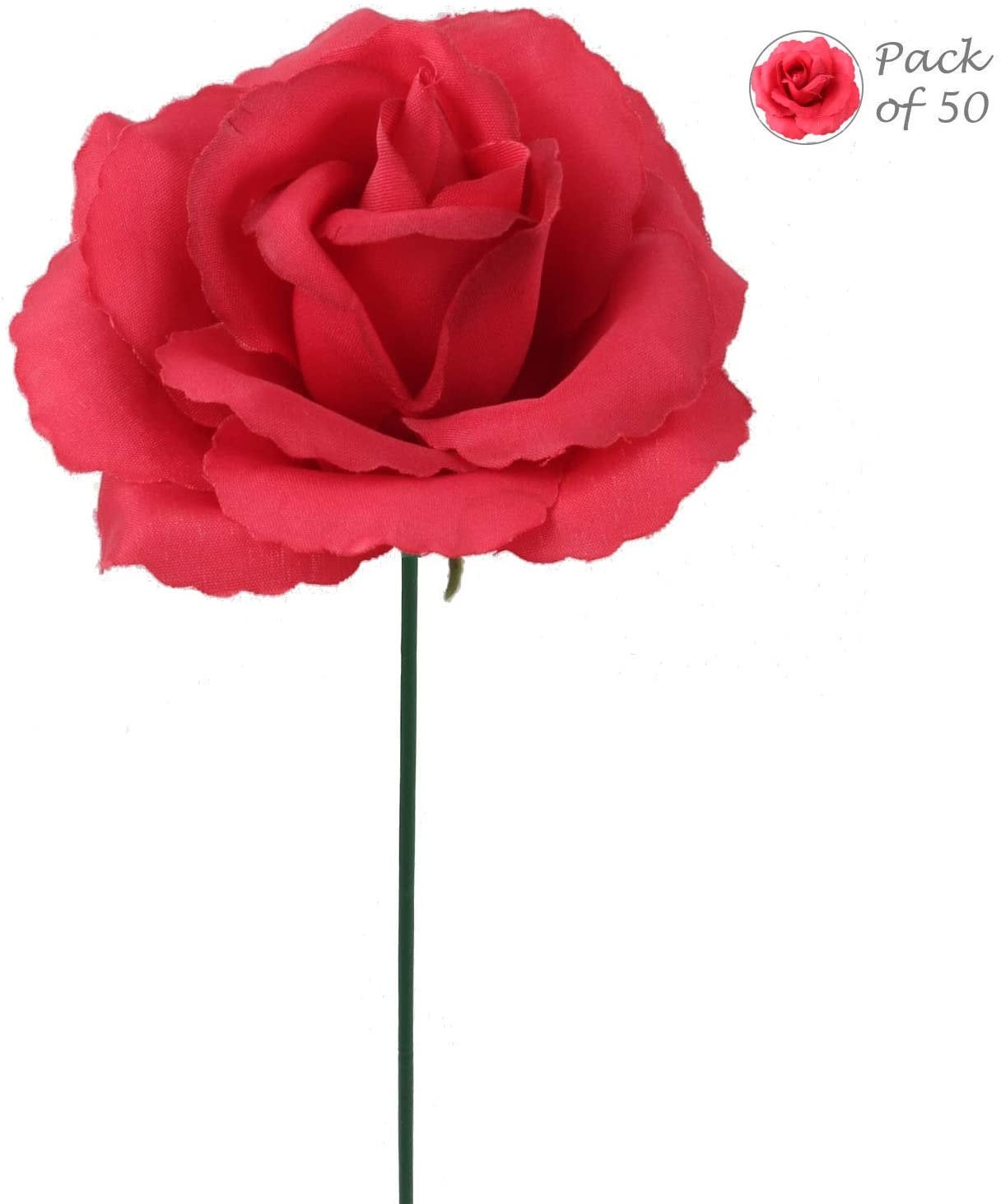 Artificial 8"x 3" Beauty Color Rose Pick (50)