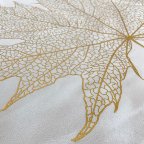 Velvety Gold Print Cushion Covers on White