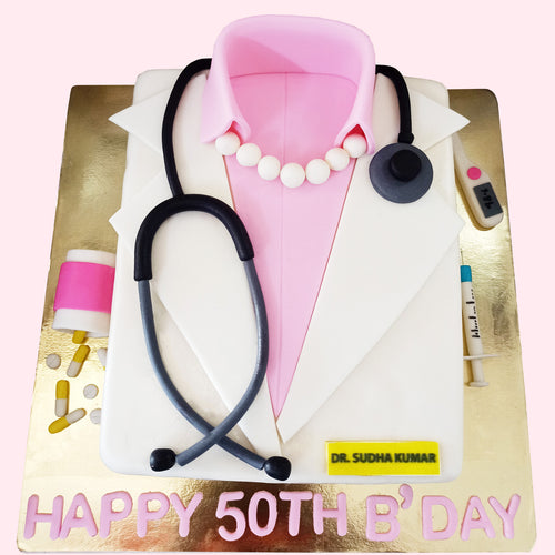 Birthday cake for lady doctor - Decorated Cake by Ceca79 - CakesDecor