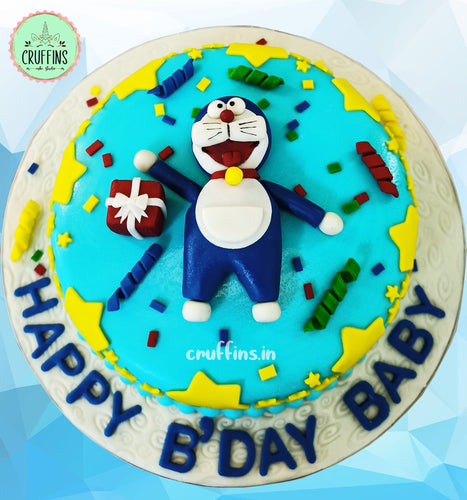 Doraemon Theme Cake | Doraemon cake, Themed cakes, Birthday cartoon