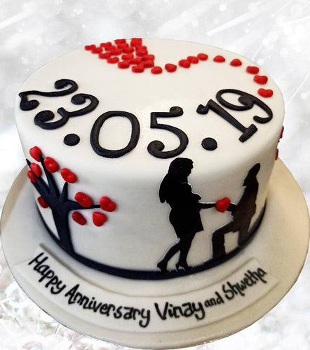 Anniversary Red Velvet Photo Cake