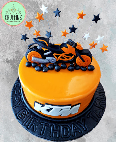 Ktm Dirt Bake Birthday Cake - CakeCentral.com