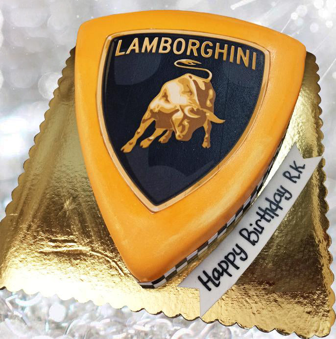 Lamborghini Car Logo Theme Cake