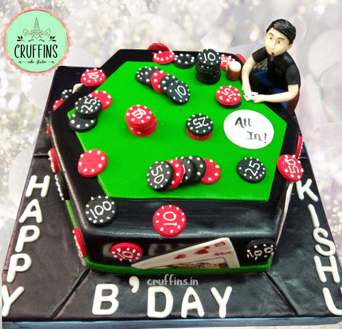 Sweet 16 Poker Fondant Cake with Edible Dice and Cards - B0209 – Circo's  Pastry Shop