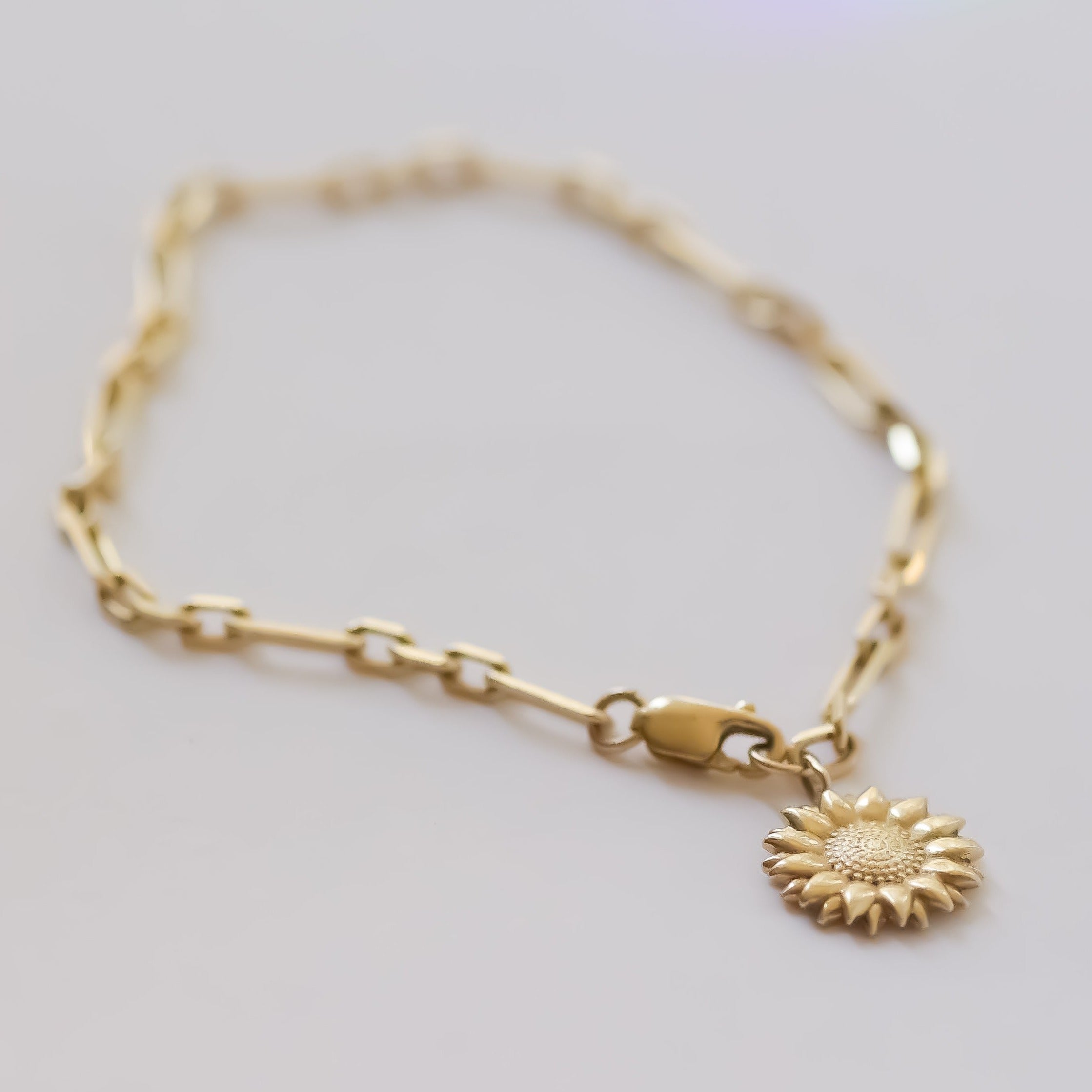 sunflower bracelet gold