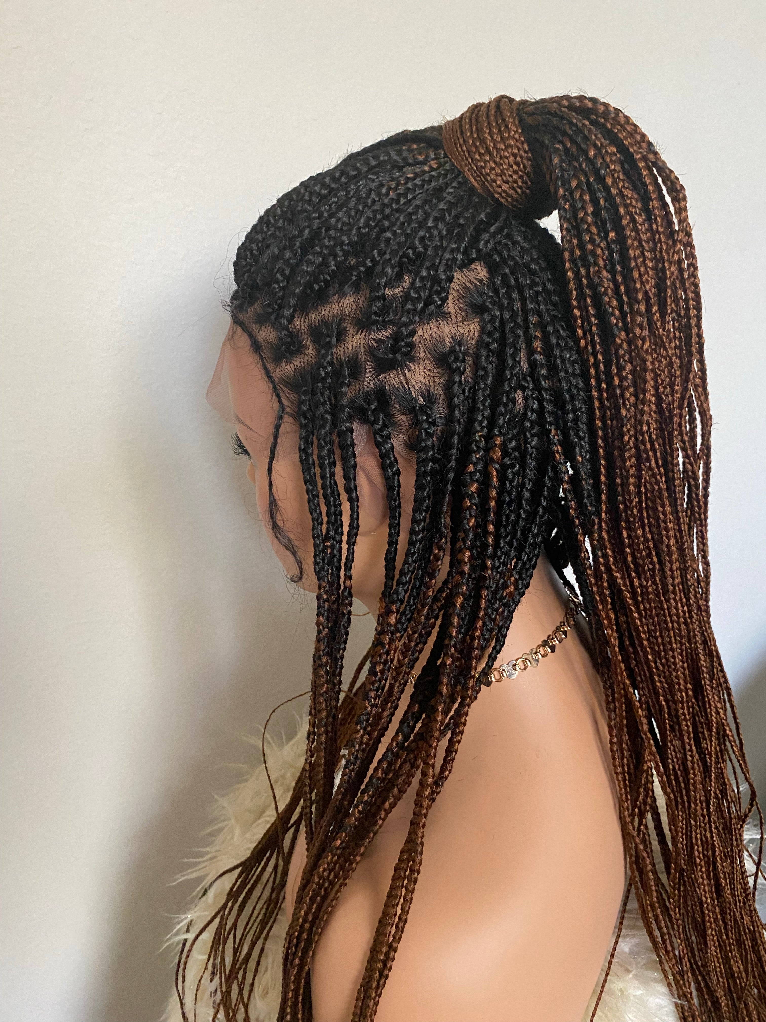 Burgundy knotless braids – sheshopperhairplace LLC