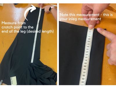 how to measure your inleg on a plus size pant