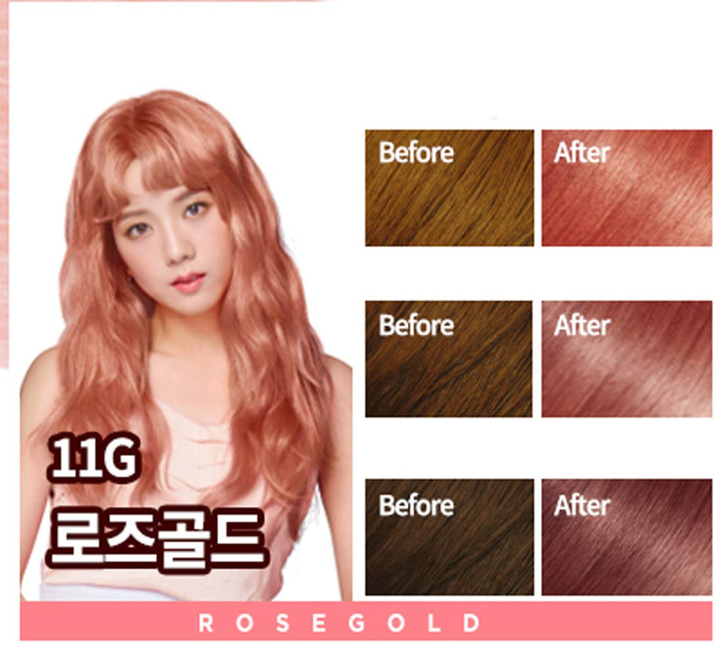 Hello Bubble x Blackpink Foam Color Hair Dye - Rose Gold | K-beauty4u