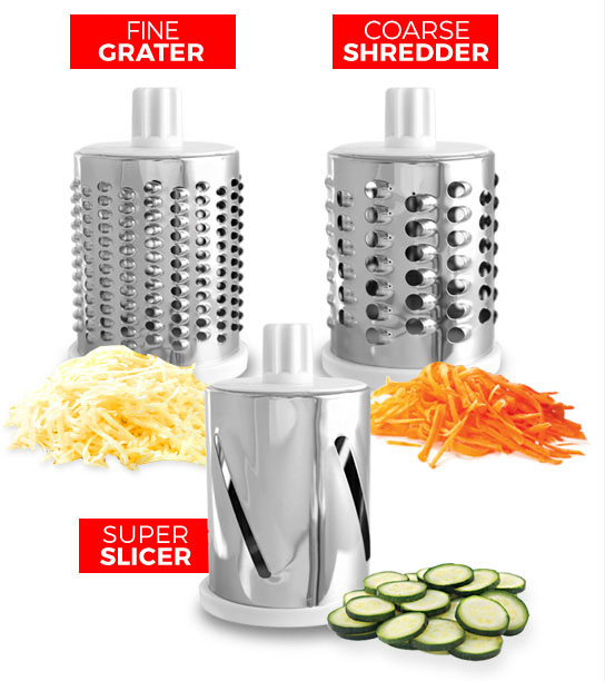 Kleva Sumo Slicer - Multifunctional Manual Slicer with 3 Stainless