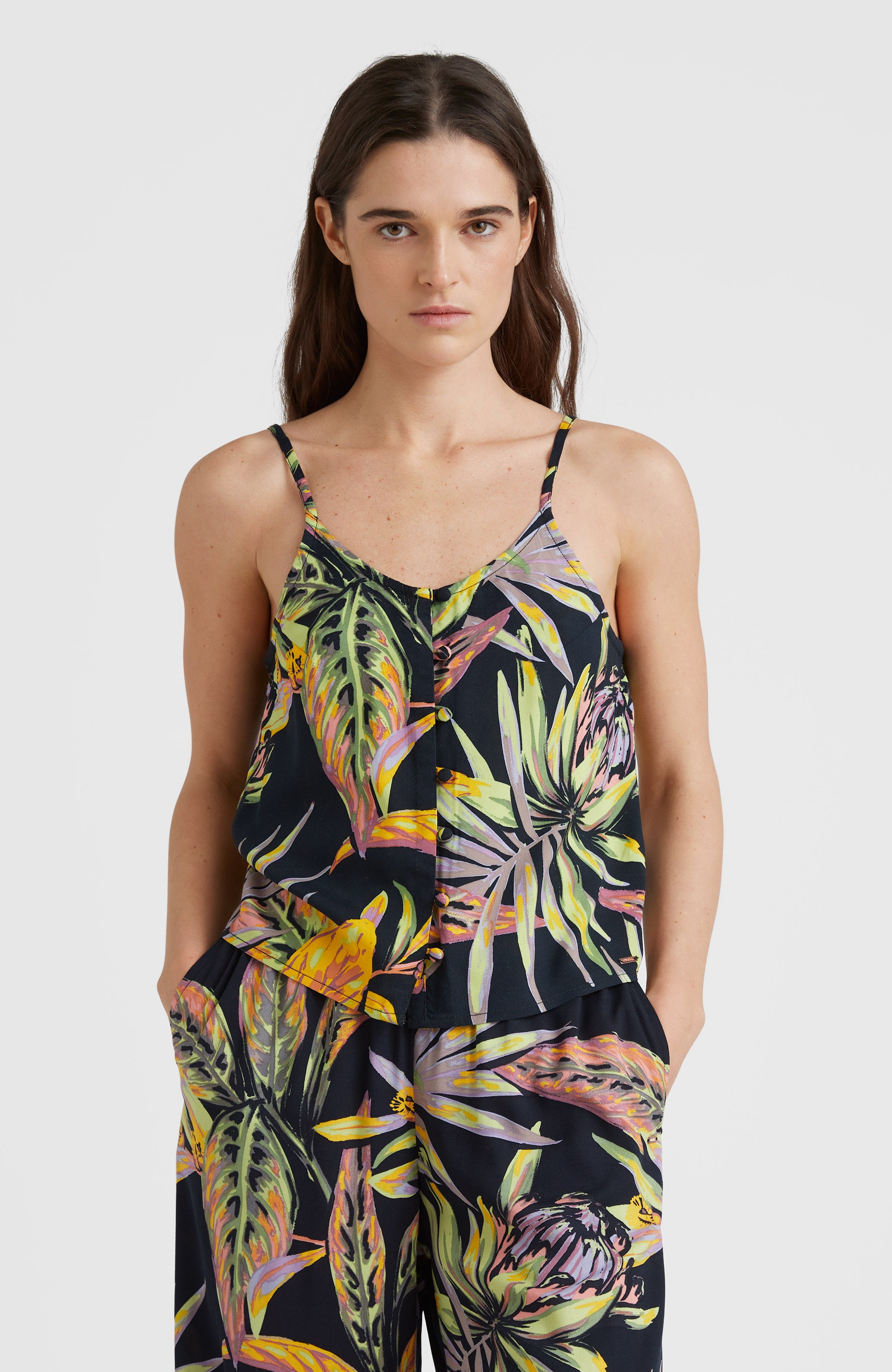 Malia High-Waist Beach Pants  Black Tropical Flower – O'Neill