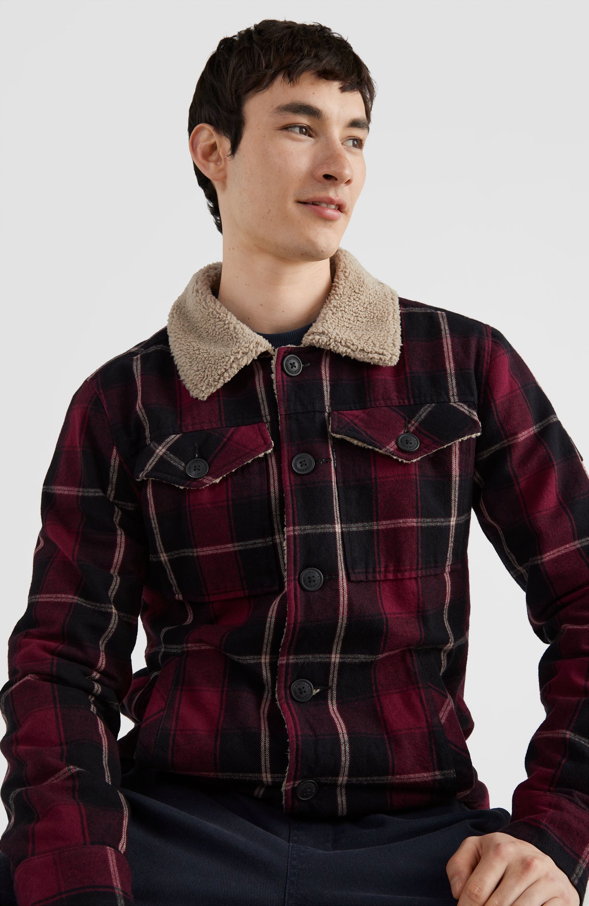 Fleece Lined Jacket | Red Tartan Check – O'Neill