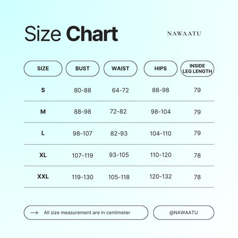 Nawaatu Size Chart