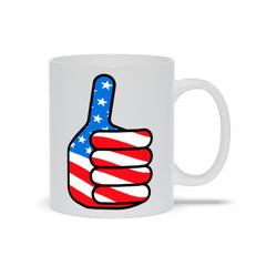 American Flag Thumbs Up Coffee Mug