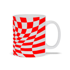 Red Checkered Coffee Mug