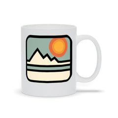 Pastel Mountains and Sunrise Coffee Mug