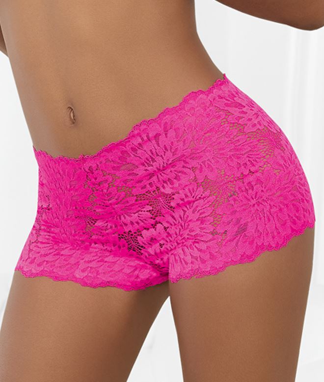 Panty con Encaje Fucsia | Modelo Pink Short – Lolipop México