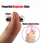 1/2/3/4 Pair Big Powerful Magnetic Orbs Nipple Clamps Big Dildo G-spot Vibrator Stimulate Clitoris Sex Toys for Woman Couples