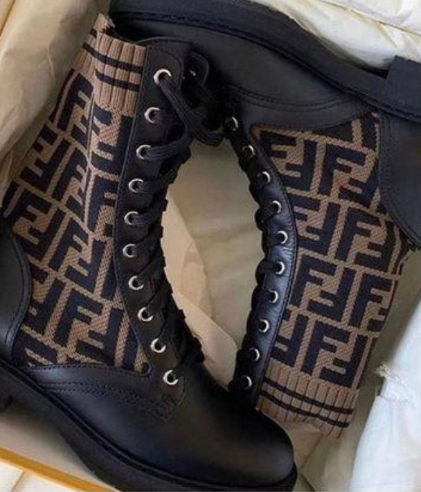 fendi sweater boots