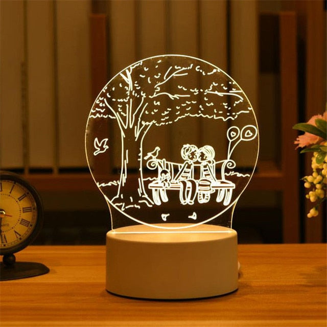 led perspex night light