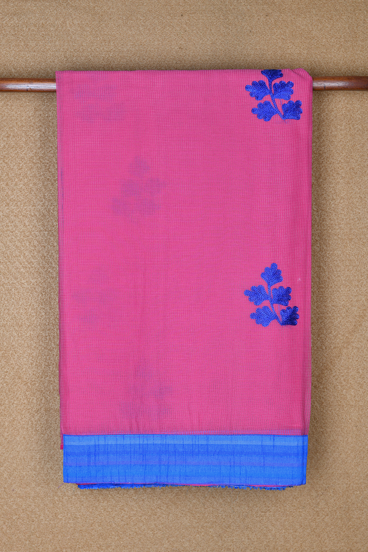  Threadwork Motifs Rose Pink Ahmedabad Cotton Saree 