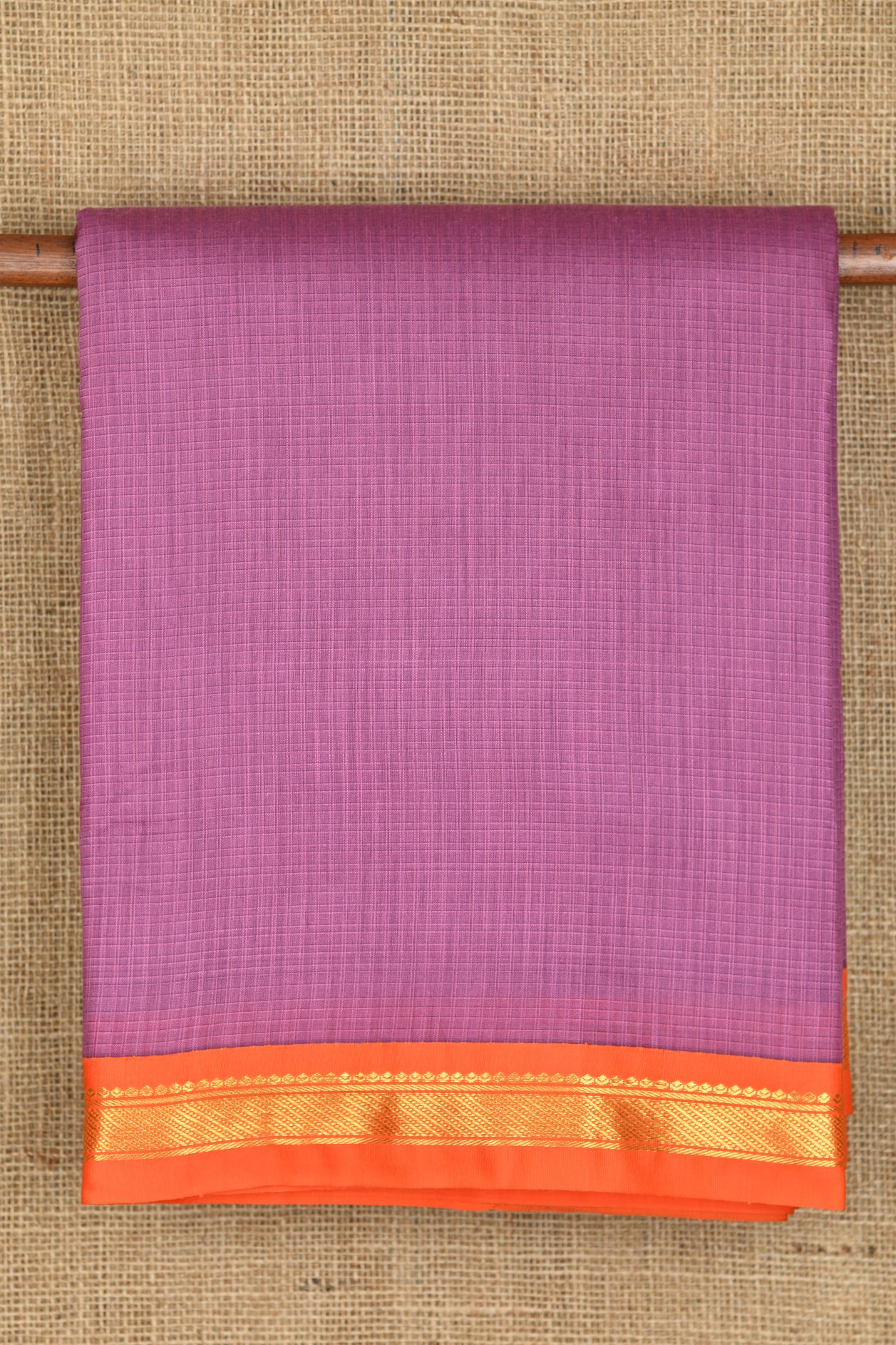  Contrast Zari Border Mauve Purple Plain Nine Yards Apoorva Silk Saree 