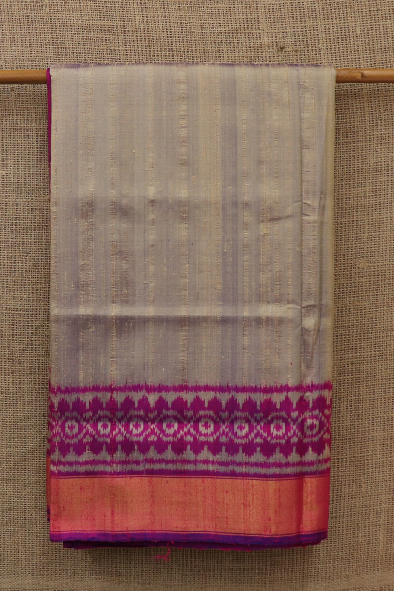  Contrast Border Light Purple Patola Silk Saree 