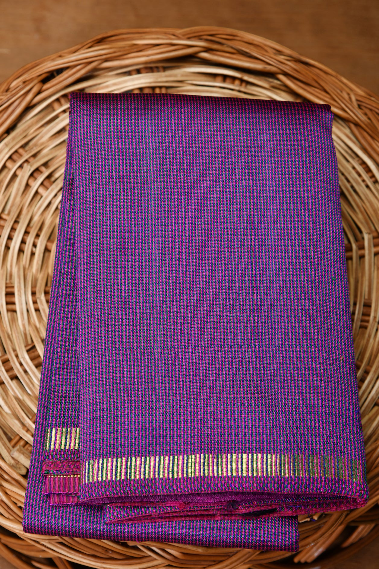  Purple Thread Work Kanchipuram Silk Saree 