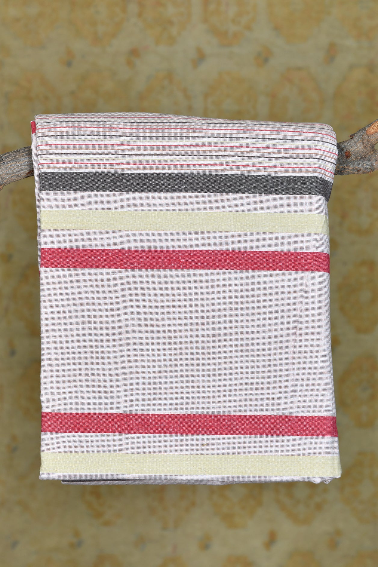  Pastel Stripes Powder Pink Pure Cotton Double Bedspread 