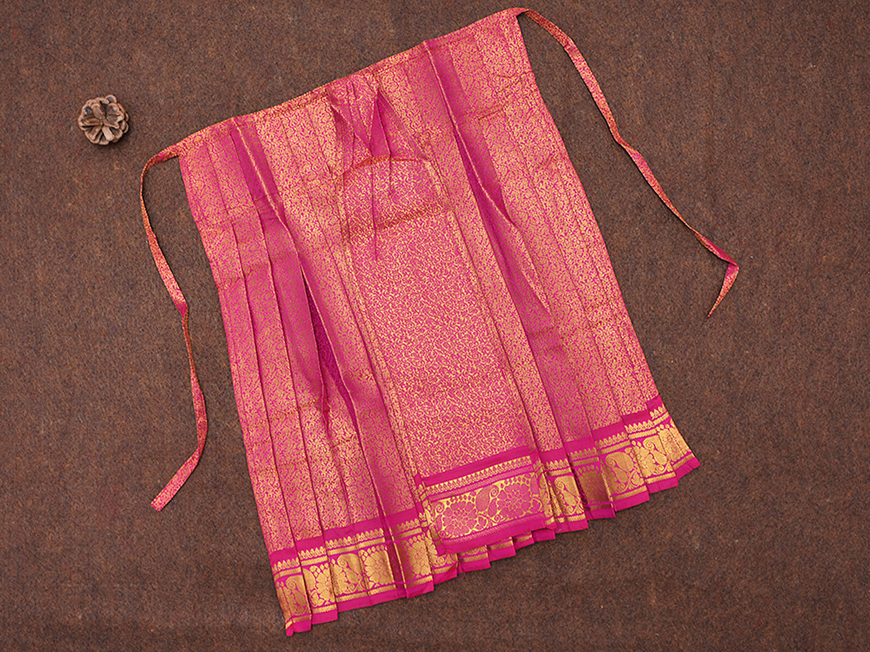  Jacquard Design Magenta Semi Banaras Amman Pavadai Set 