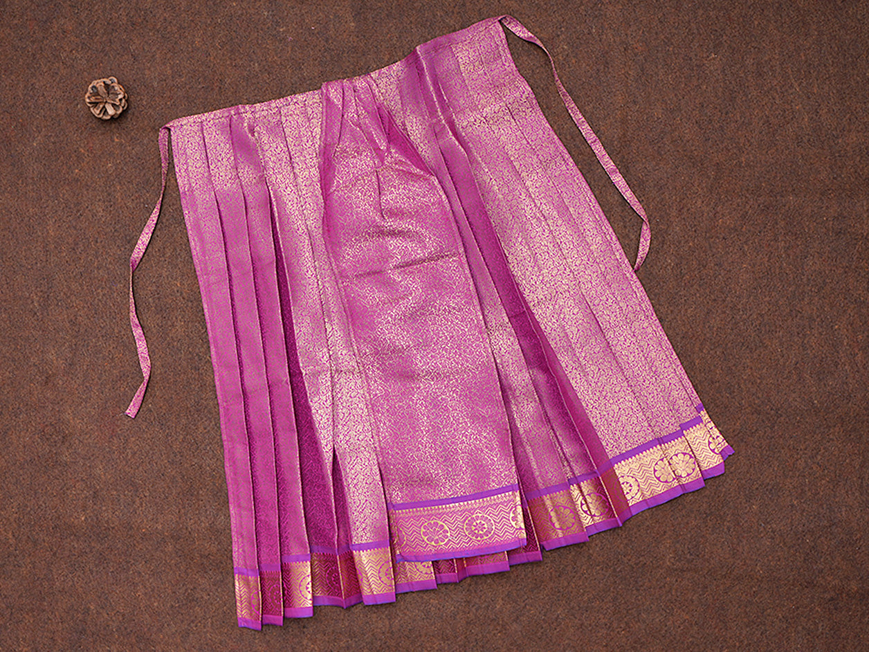  Jacquard Design Purple Rose Semi Banaras Amman Pavadai Set 