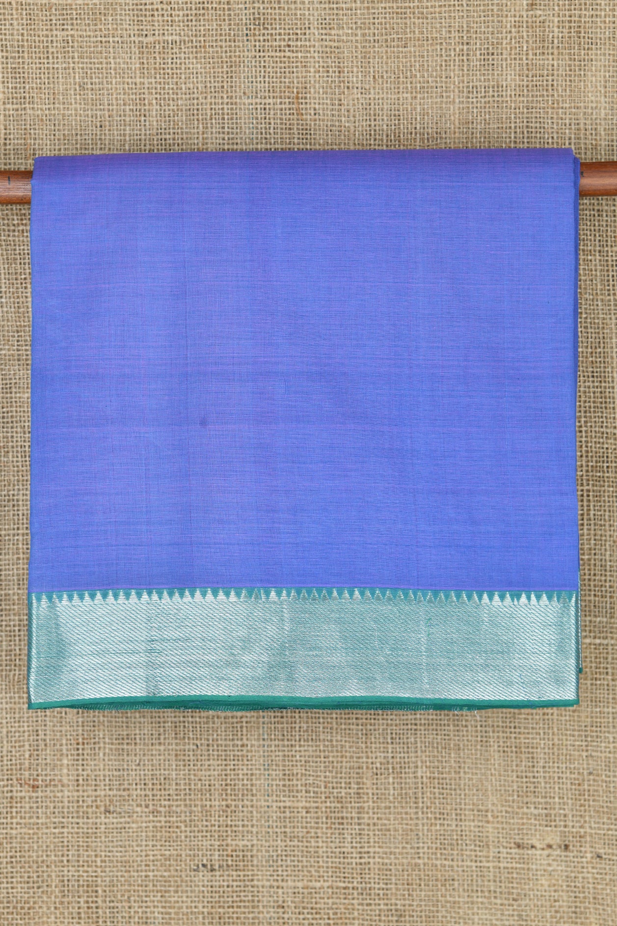  Temple Border Lavender Mangalagiri Cotton Saree 