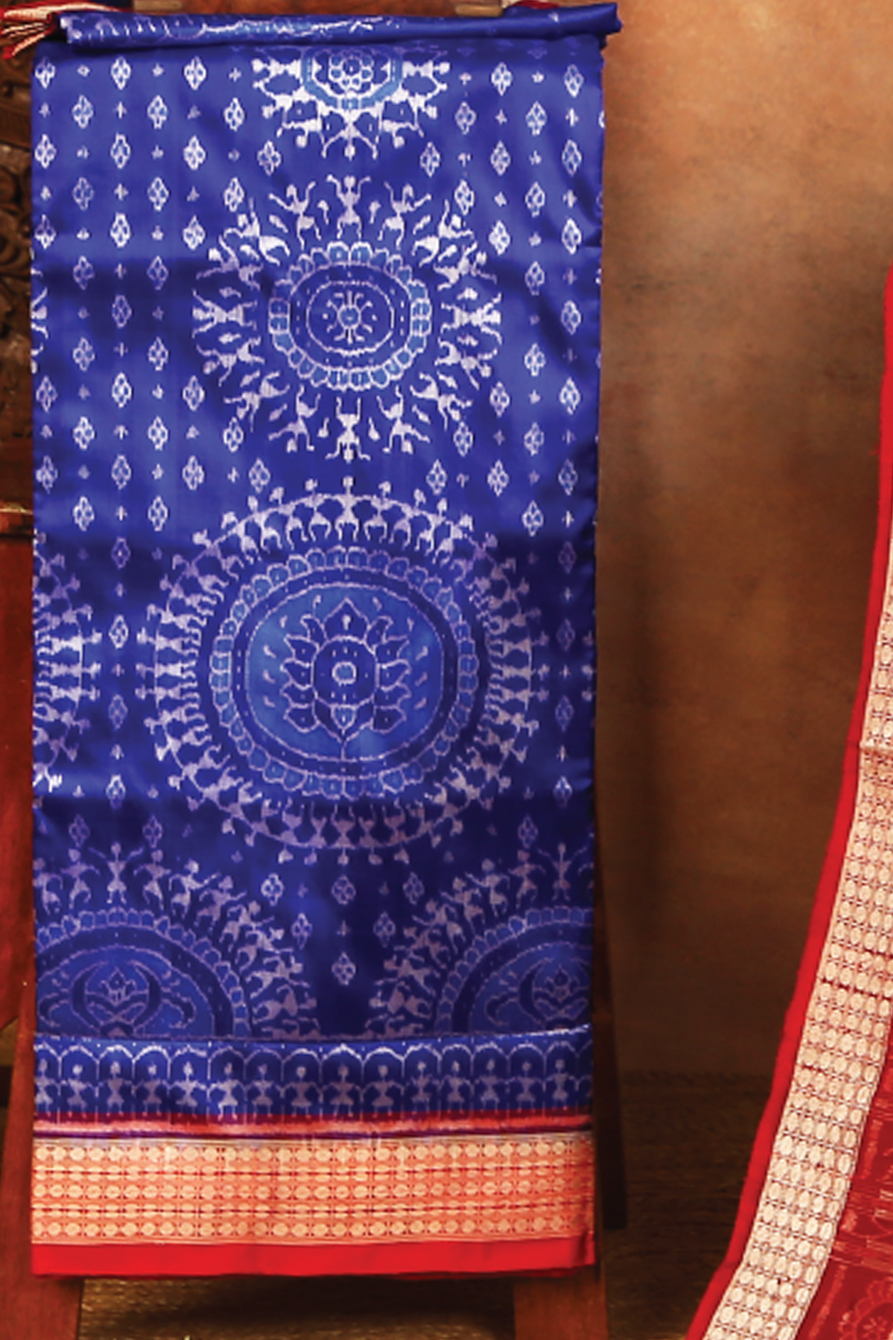  Allover Design Royal Blue Odisha Silk Saree 