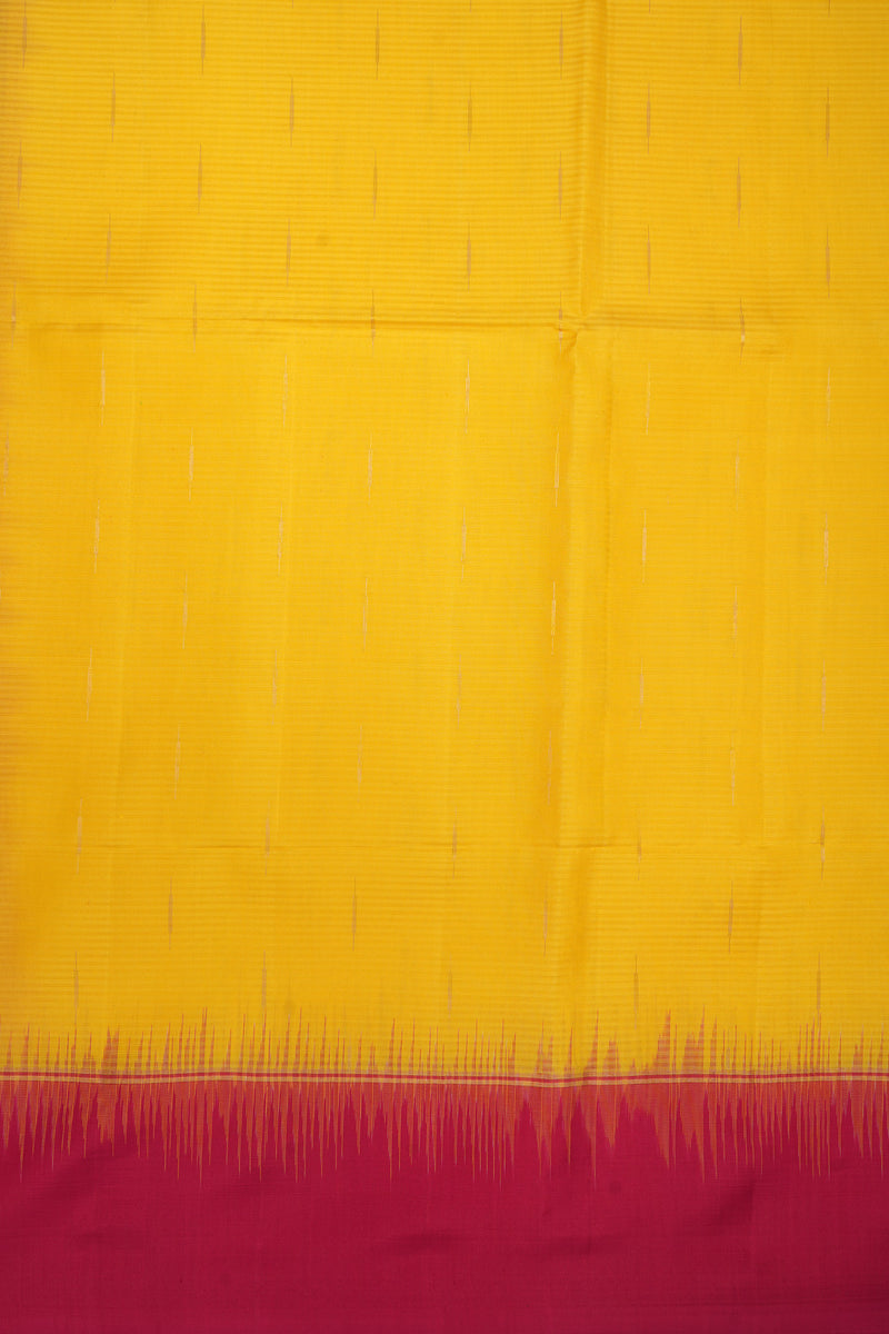 Rain Drop Design Yellow Soft Silk Saree – Sundari Silks