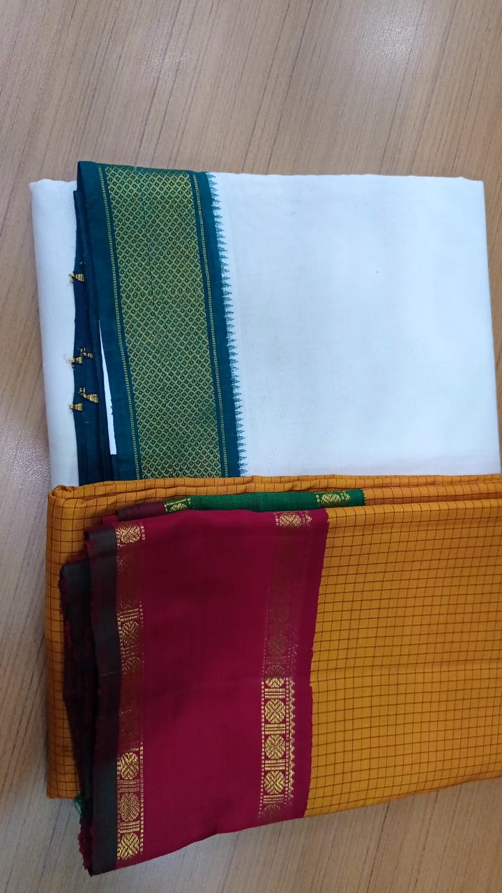  Mayilkann Dhoti And Saree 