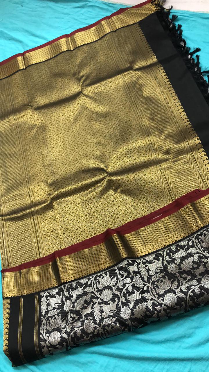  Vanasingaram Design kanchipuram silk Saree 