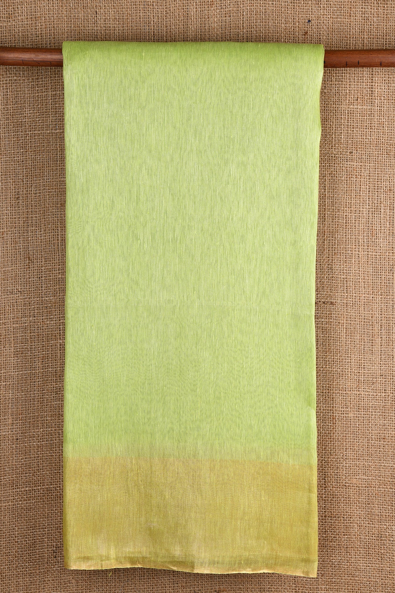  Big Border Pastel Green Linen Saree 