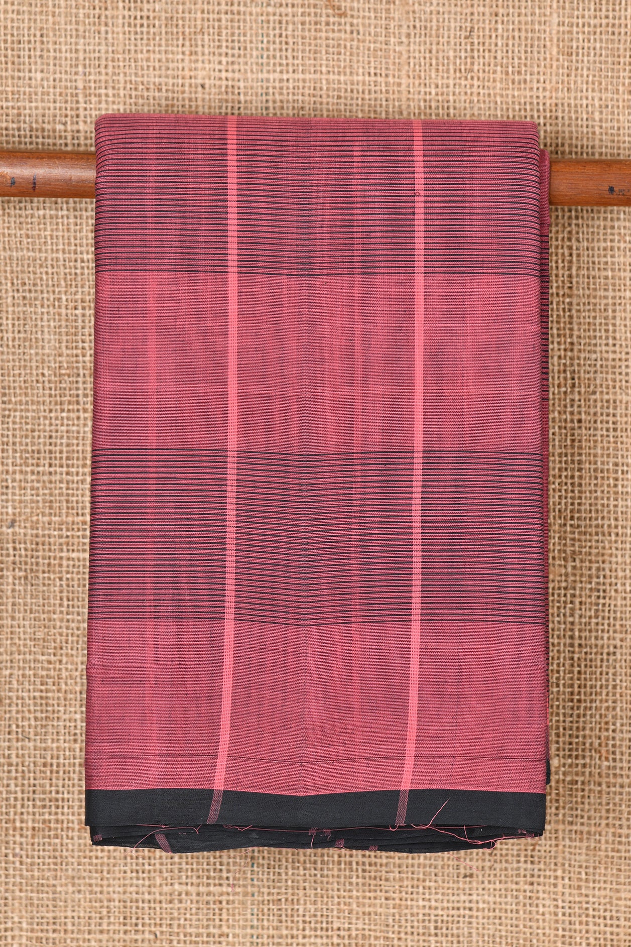  Checked Dusty Pink Kanchi Cotton Saree 