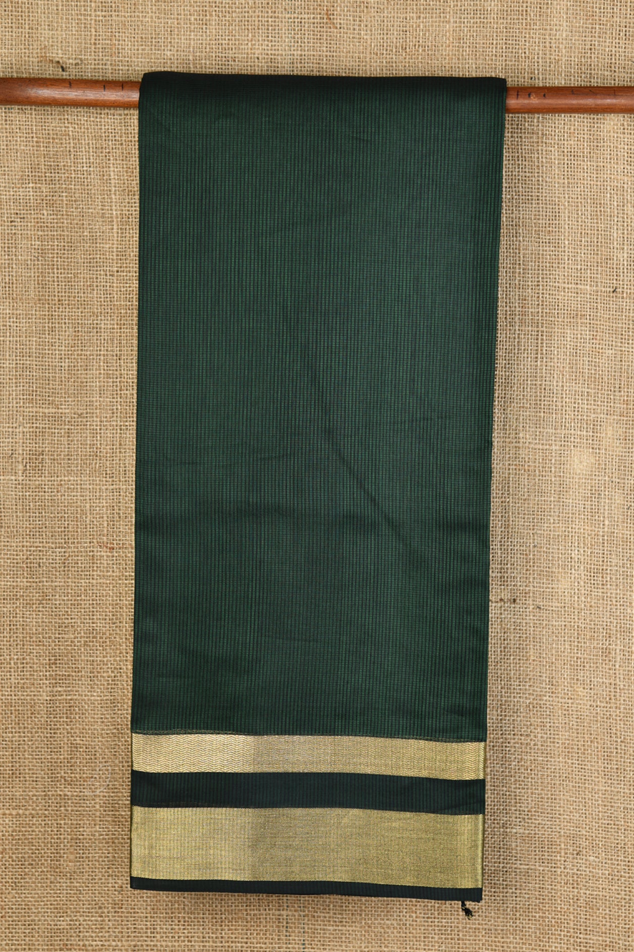  Dark Green Maheswari Silk Cotton Saree 