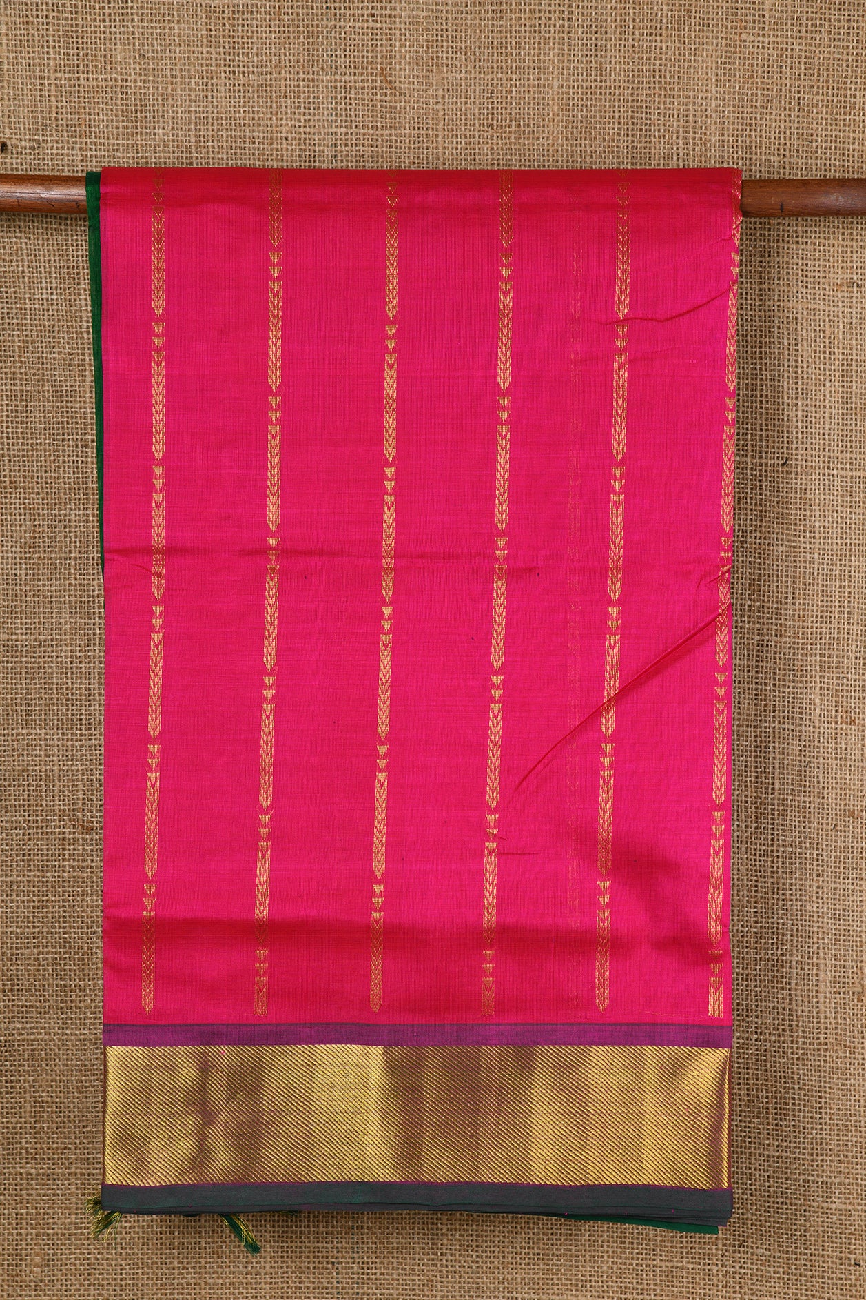  Contrast Pallu Pink Silk Cotton Saree 