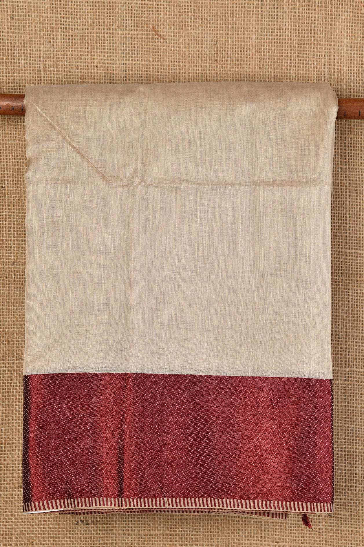  Dusty Beige Maheshwari Silk Cotton Saree 