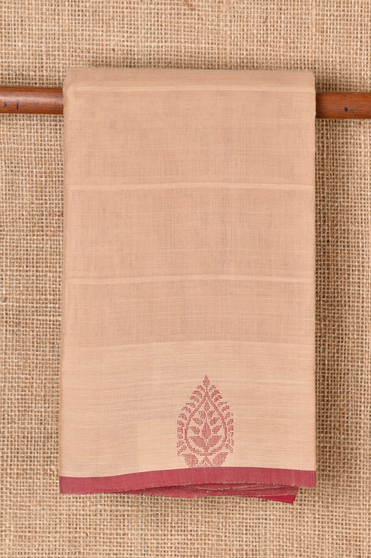  Dusty Pastel Brown Kanchi Cotton Saree 