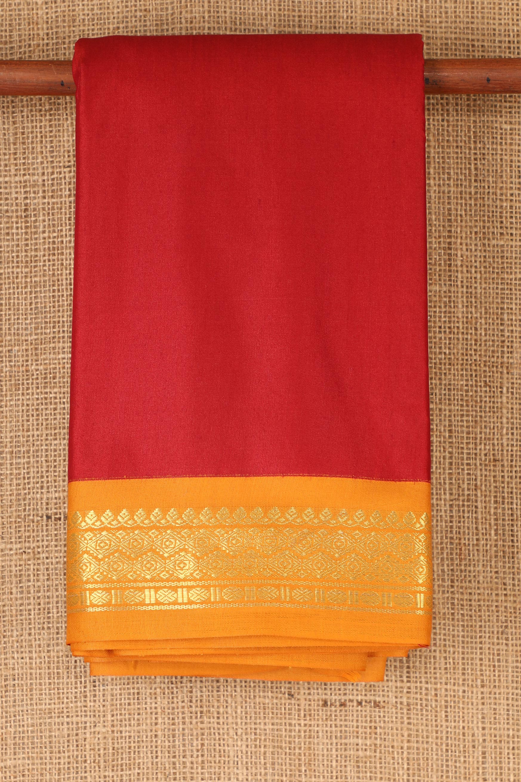  Geometric Design Red Apoorva Art Silk Saree 