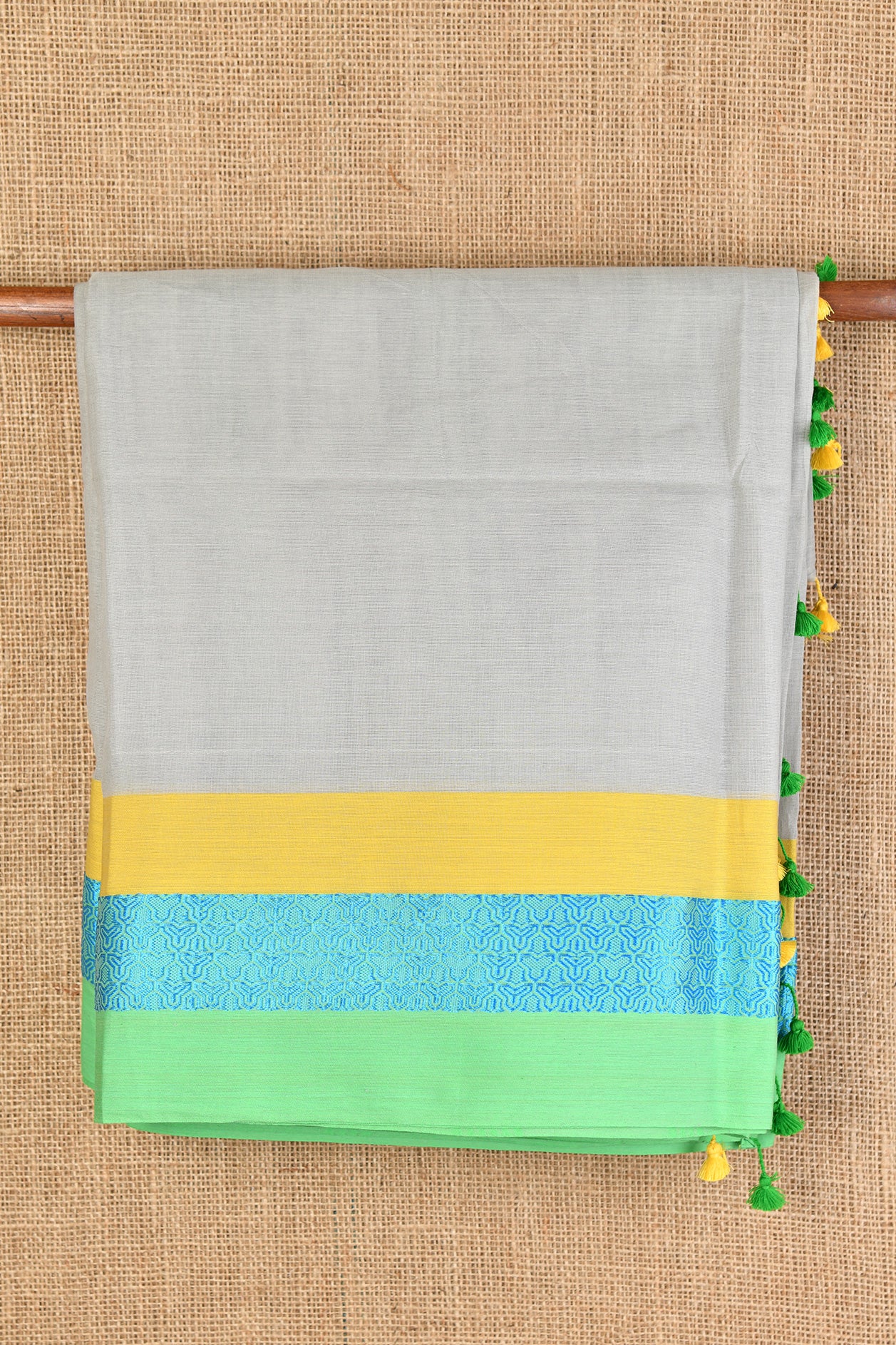  Grey Bengal Cotton Saree 