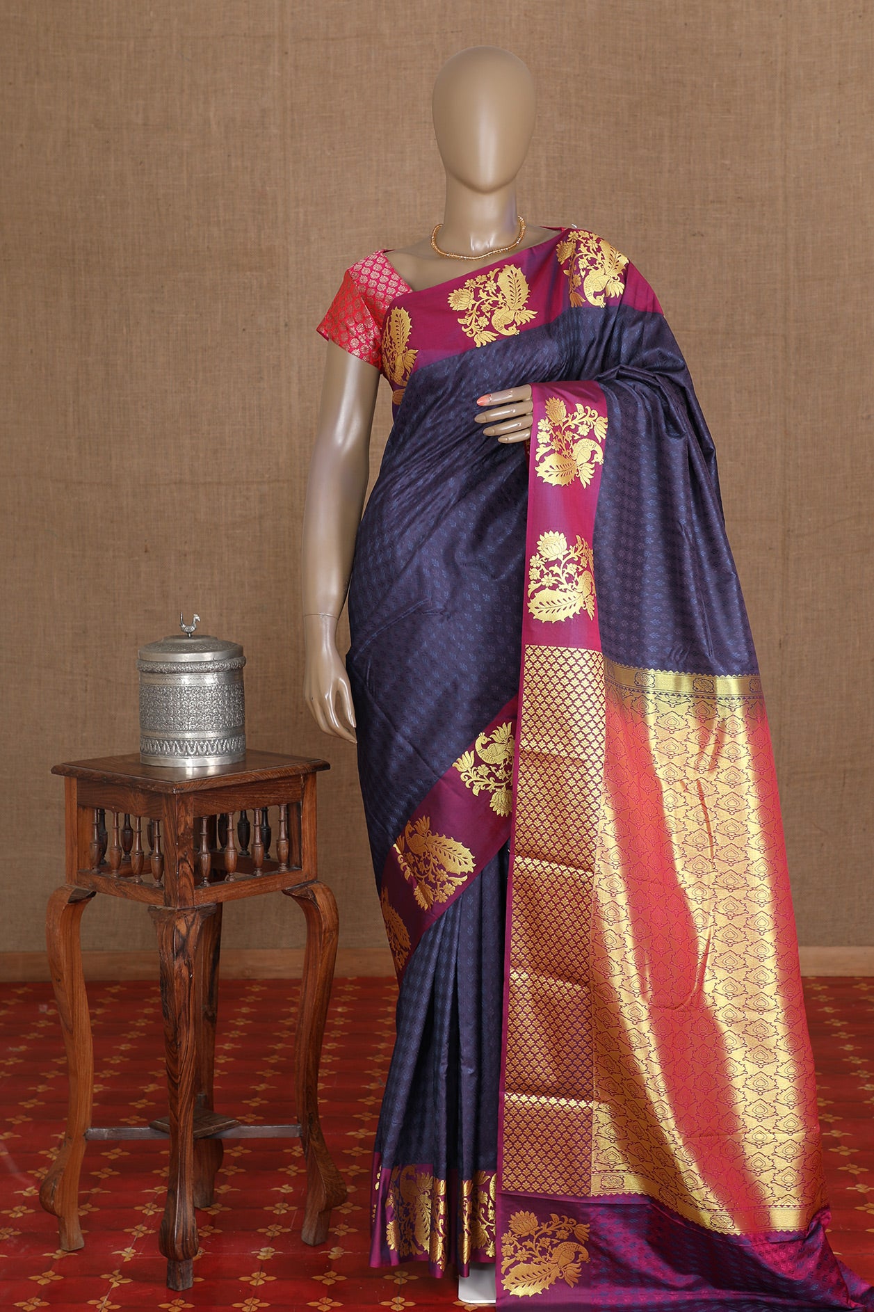  Indigo Blue Apoorva Art Silk Saree 