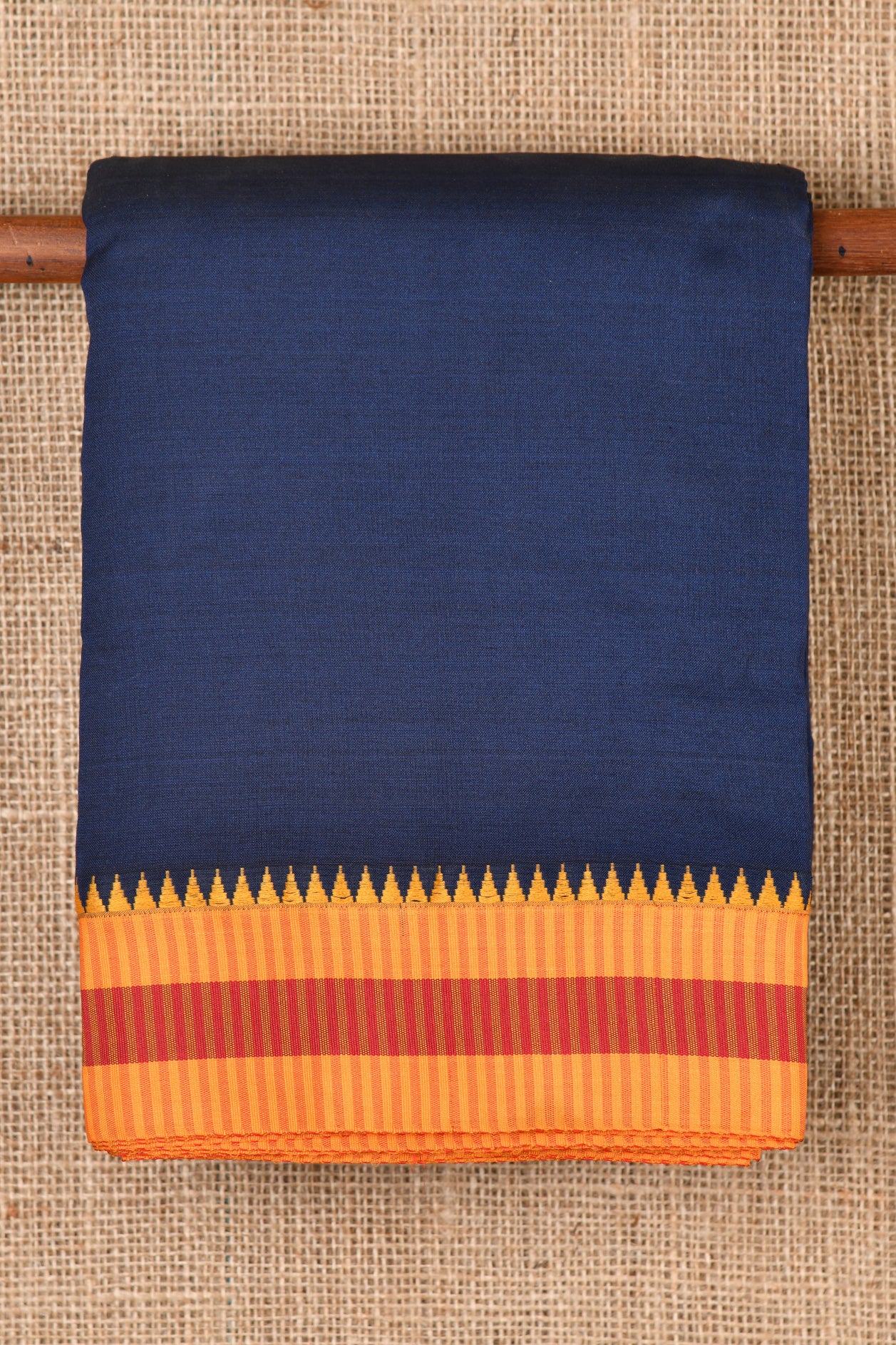  Indigo Blue Dharwad Cotton Saree 