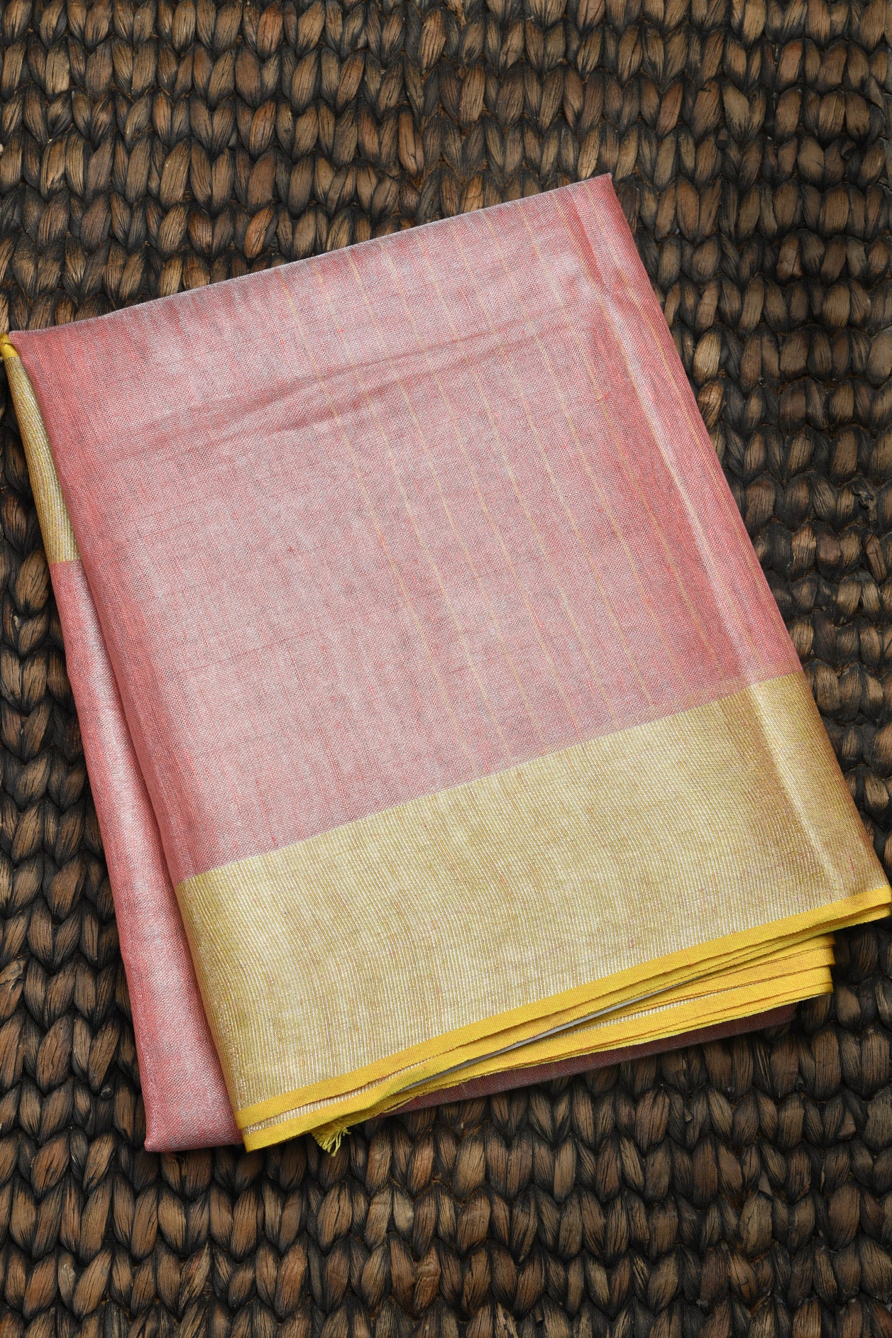  Onion Pink Linen Saree 