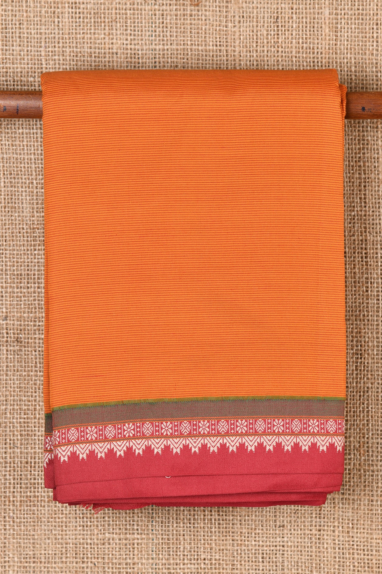  Orange Dharwad Cotton Saree 